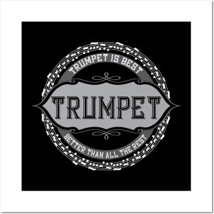 Trumpet Best White Music Note Circle Posters and Art